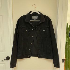 Mens Black Denim Jean Jacket